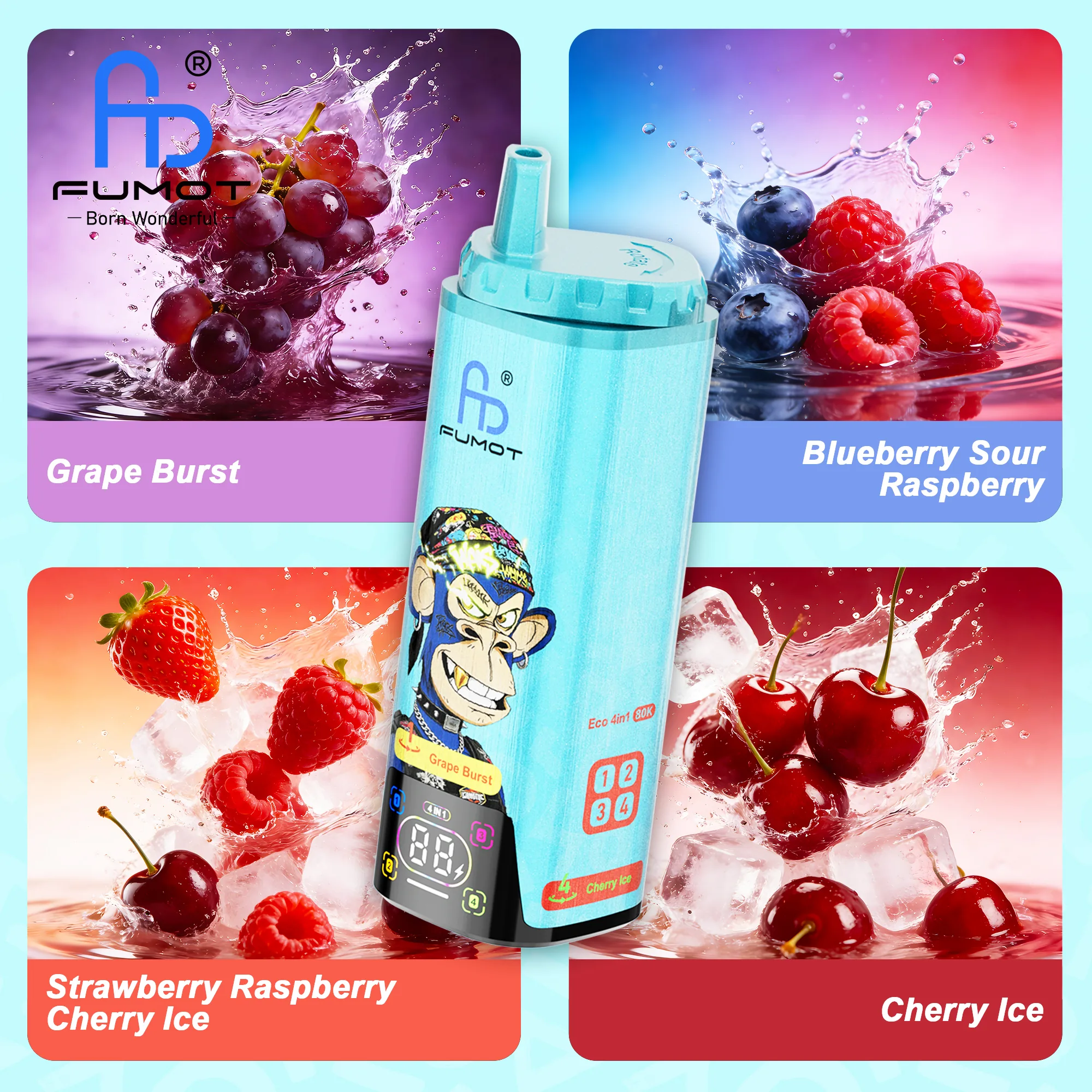 Fumot Eco 4-in-1 80.000 vape device at JimoVape