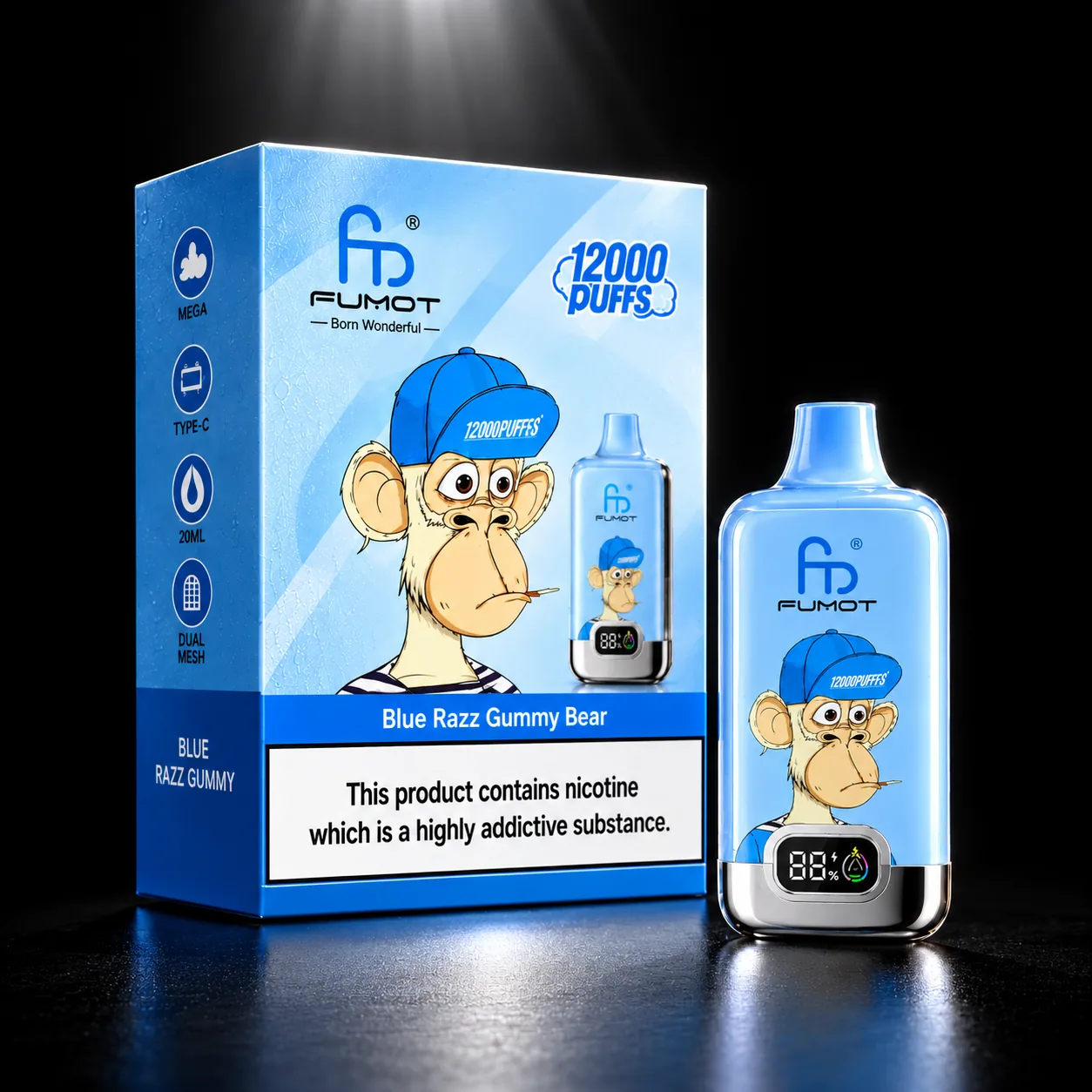 Fumot Digital Box 12.000 10-Pack Bundle – Single Flavor(NIC 2%) vape device at JimoVape