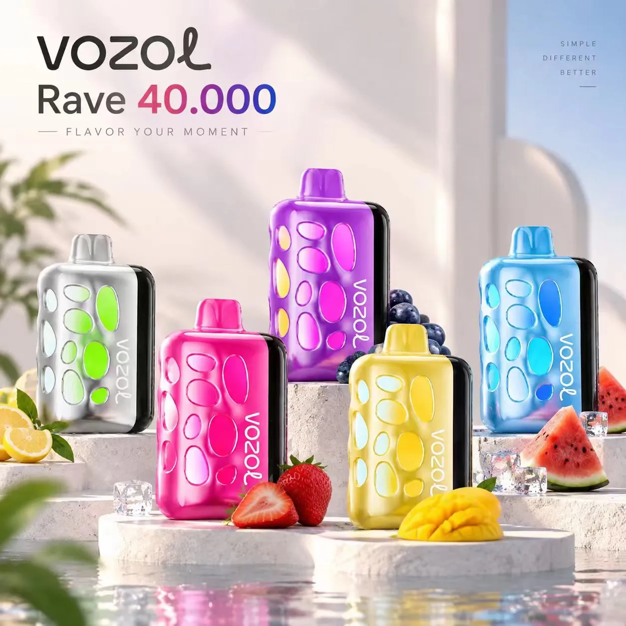 VOZOL Rave 40.000(NIC 5%) vape device at JimoVape